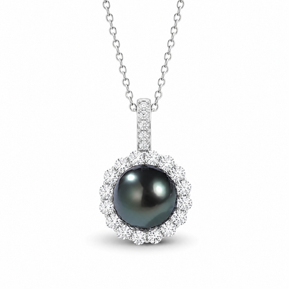 Pendentif Diamant Perle de Tahiti Mer Noire