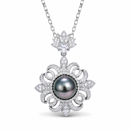 Pendentif Perle de Tahiti et Diamant