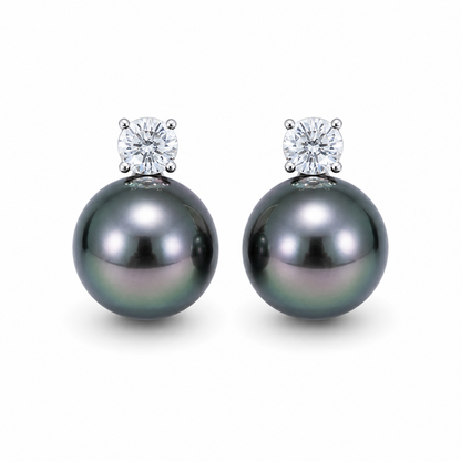 Boucle d'oreille Perle de Tahiti Tiare