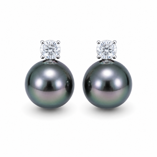 Boucle d'oreille Perle de Tahiti Tiare