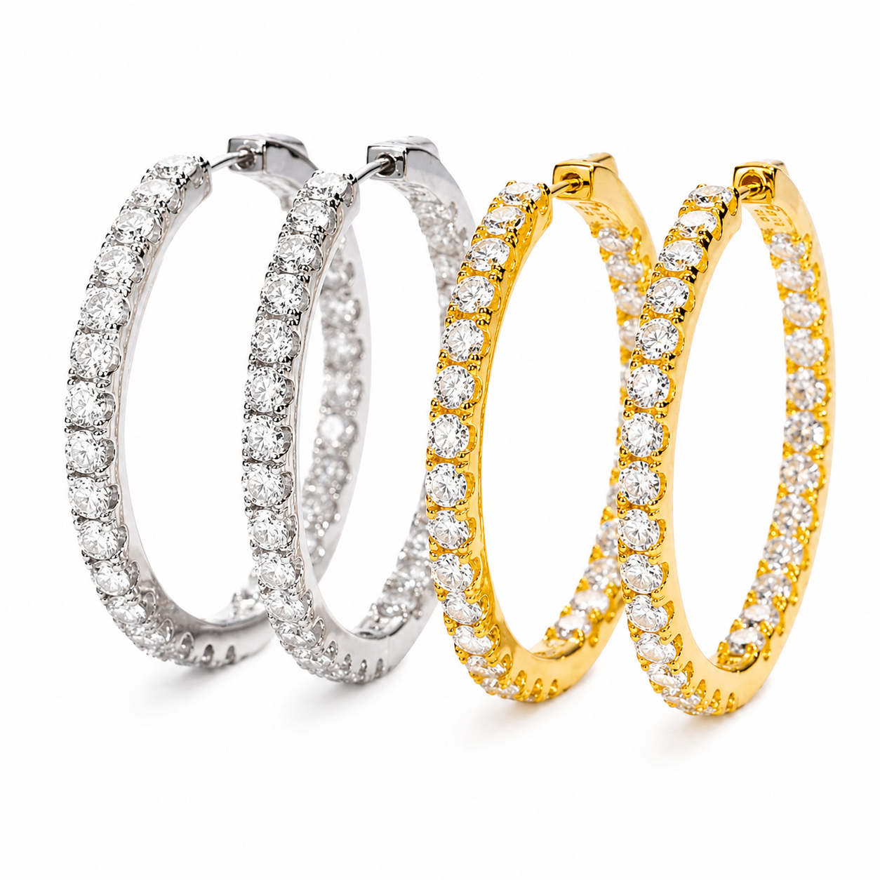 Boucle D'oreille Creole diamant