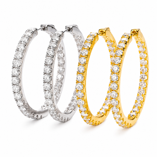 Boucle D'oreille Creole diamant