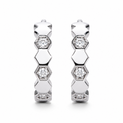 Boucle D'oreille Petit Diamant
