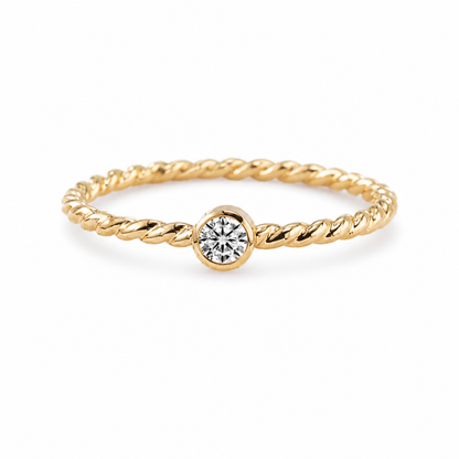 Bague de Fiançaille Diamant Cerclé