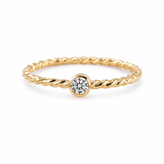 Bague de Fiançaille Diamant Cerclé