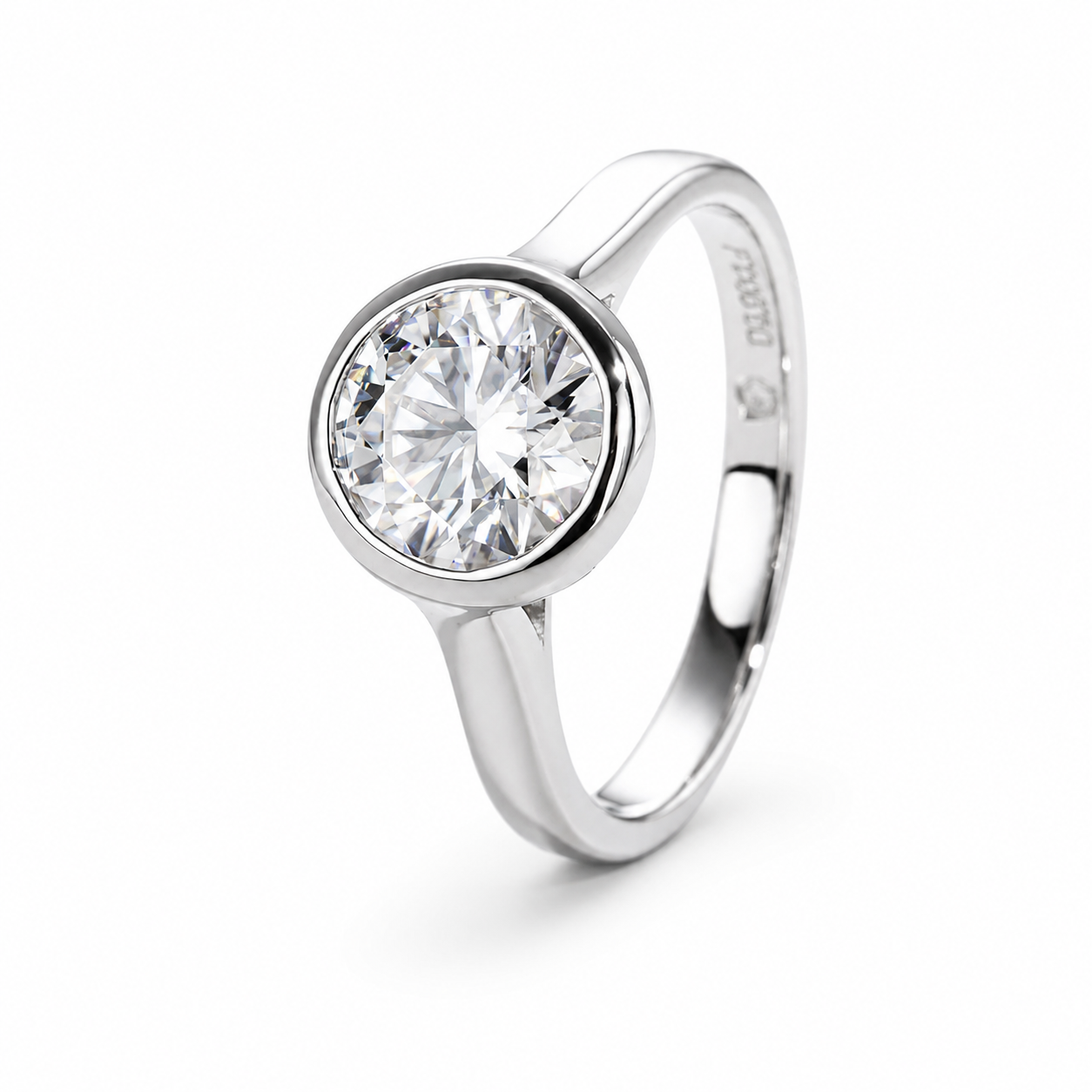 Bague de Fiançailles Saphir Bleu