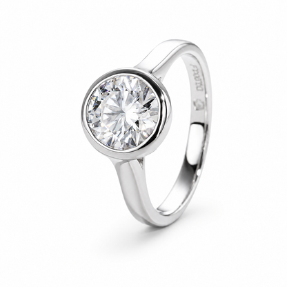 Bague de Fiançailles Saphir Bleu