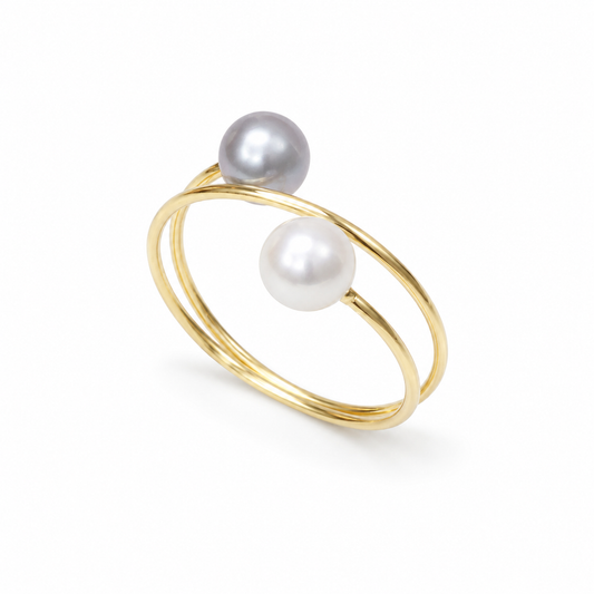 Bague Or avec Perle de Culture