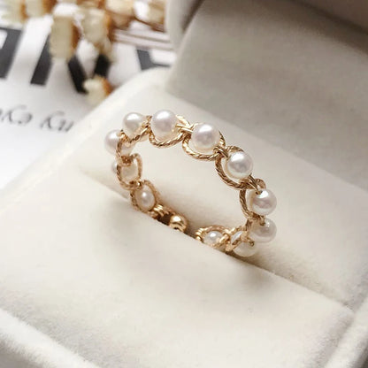 Bague avec Perles de Culture
