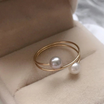 Bague Or avec Perle de Culture