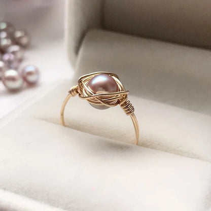 Bague Or et Perle de Culture
