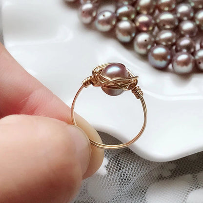 Bague Or et Perle de Culture