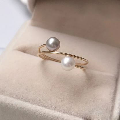 Bague Or avec Perle de Culture