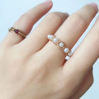 Bague avec Perles de Culture