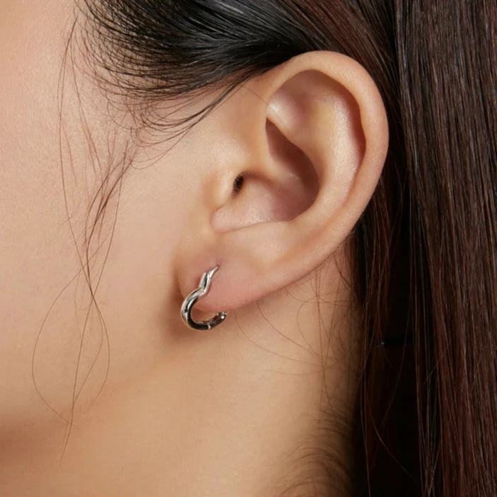 Boucle D'oreille Coeur Argent