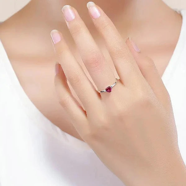 Bague Coeur Rouge