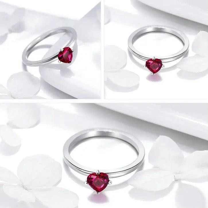 Bague Coeur Rouge