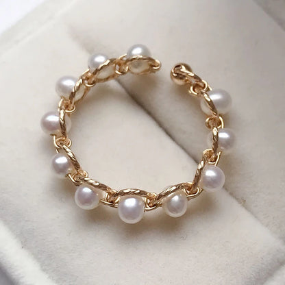 Bague avec Perles de Culture