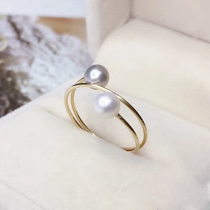 Bague Or avec Perle de Culture