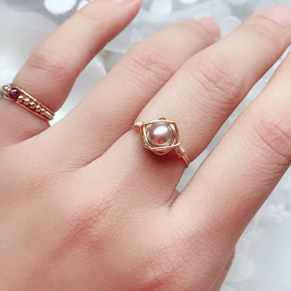 Bague Or et Perle de Culture