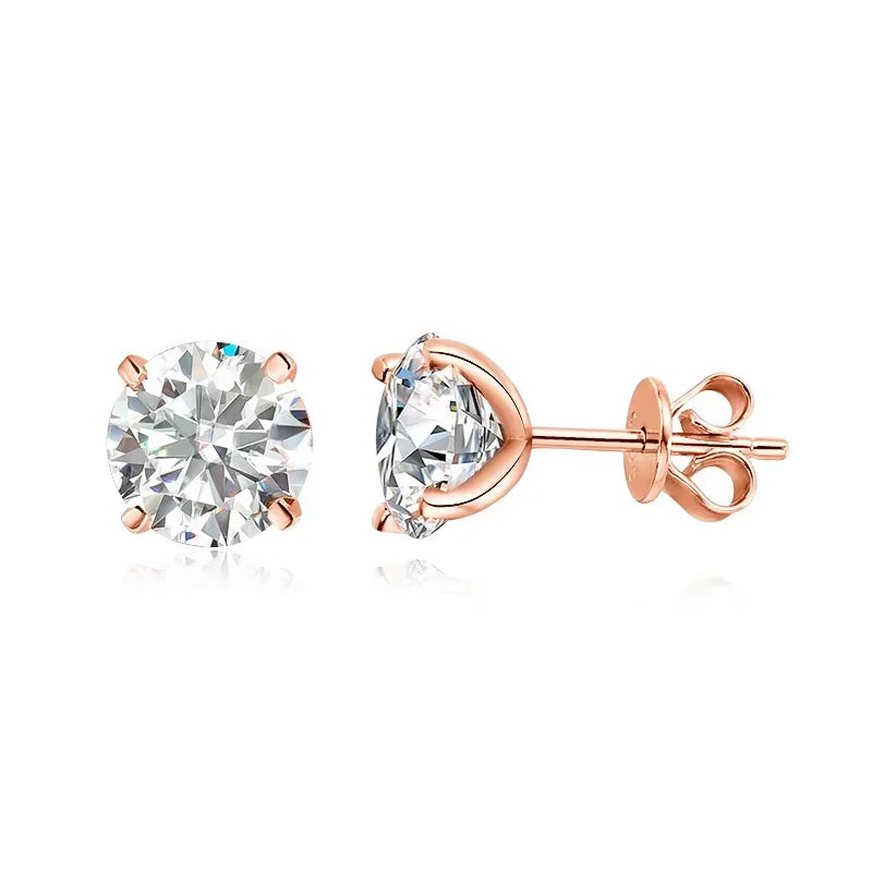 Boucle D'oreille Ronde Moissanite