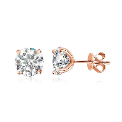 Boucle D'oreille Ronde Moissanite
