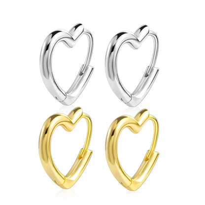 Boucle D'oreille Coeur Argent