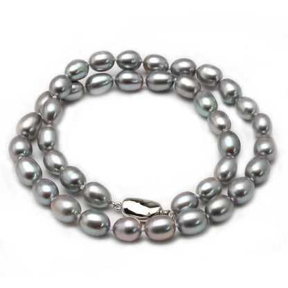 Collier Perle Grise