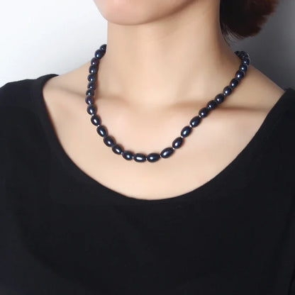 Collier Perle Noire Femme