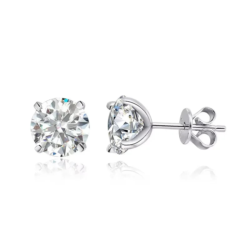Boucle D'oreille Ronde Moissanite