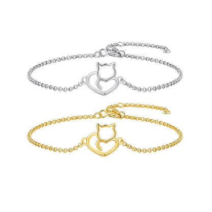 Bracelet Coeur Chat
