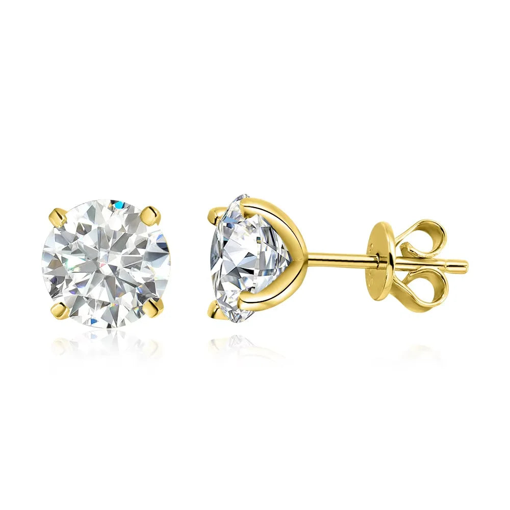 Boucle D'oreille Ronde Moissanite