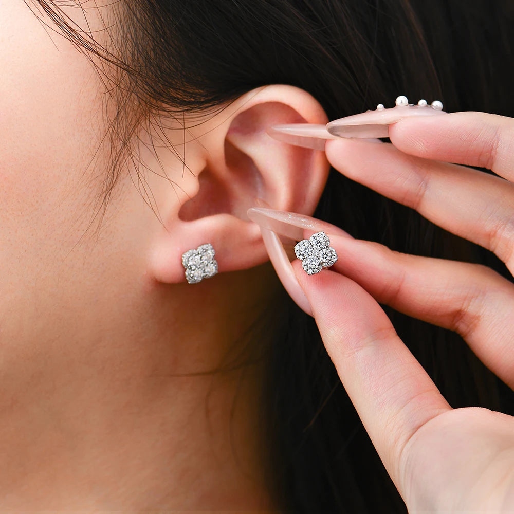 Boucles D'oreilles en Diamant Moissanite pour Femmes