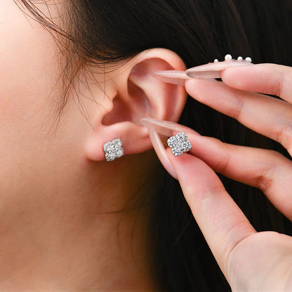 Boucles D'oreilles en Diamant Moissanite pour Femmes