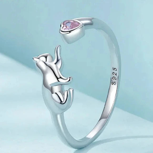 Bague Argent Chat