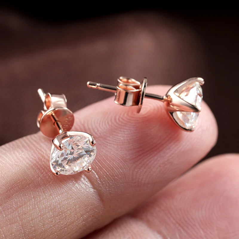 Boucle D'oreille Ronde Moissanite