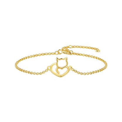Bracelet Coeur Chat