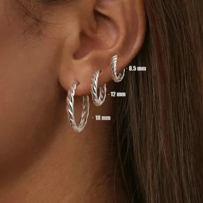 Boucle D'oreille Créole Torsadé