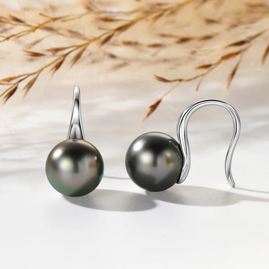 Boucle D'oreille Perle de Tahiti Argent