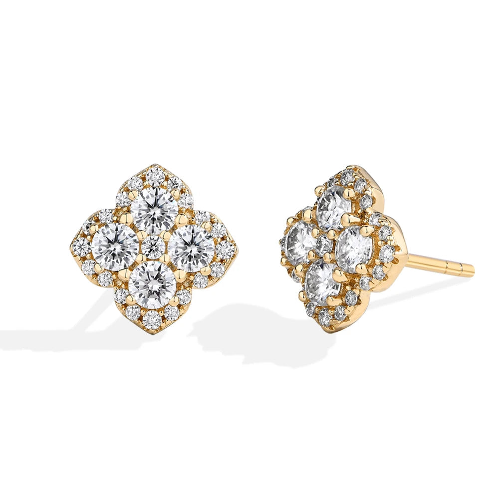 Boucles D'oreilles en Diamant Moissanite pour Femmes