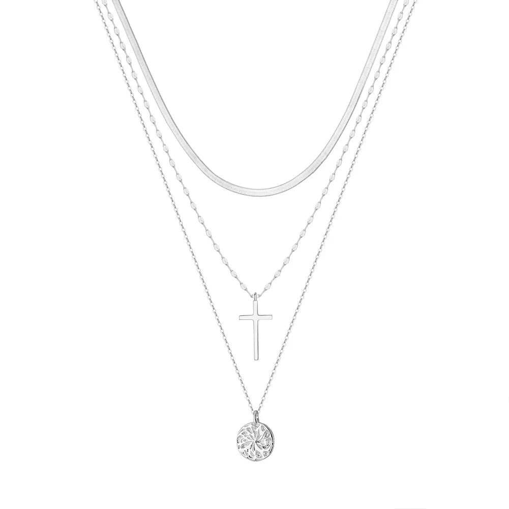 Collier Argent Croix