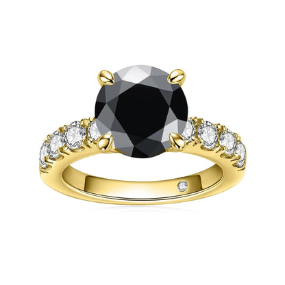 Bague de fiançailles diamant noir