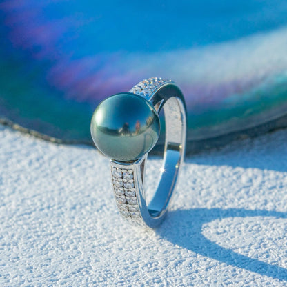 Bague Perle de Tahiti | Bague Perle Noire 