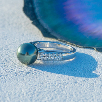 Bague Perle de Tahiti | Bague Perle Noire 