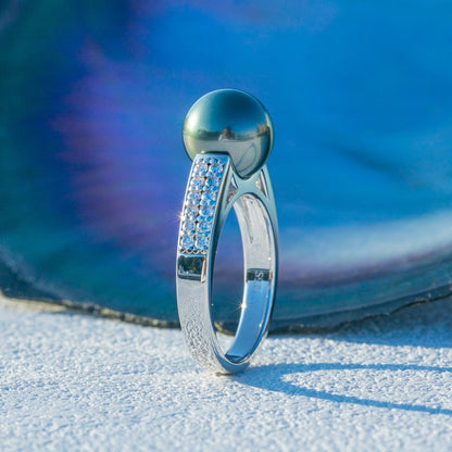 Bague Perle de Tahiti | Bague Perle Noire 