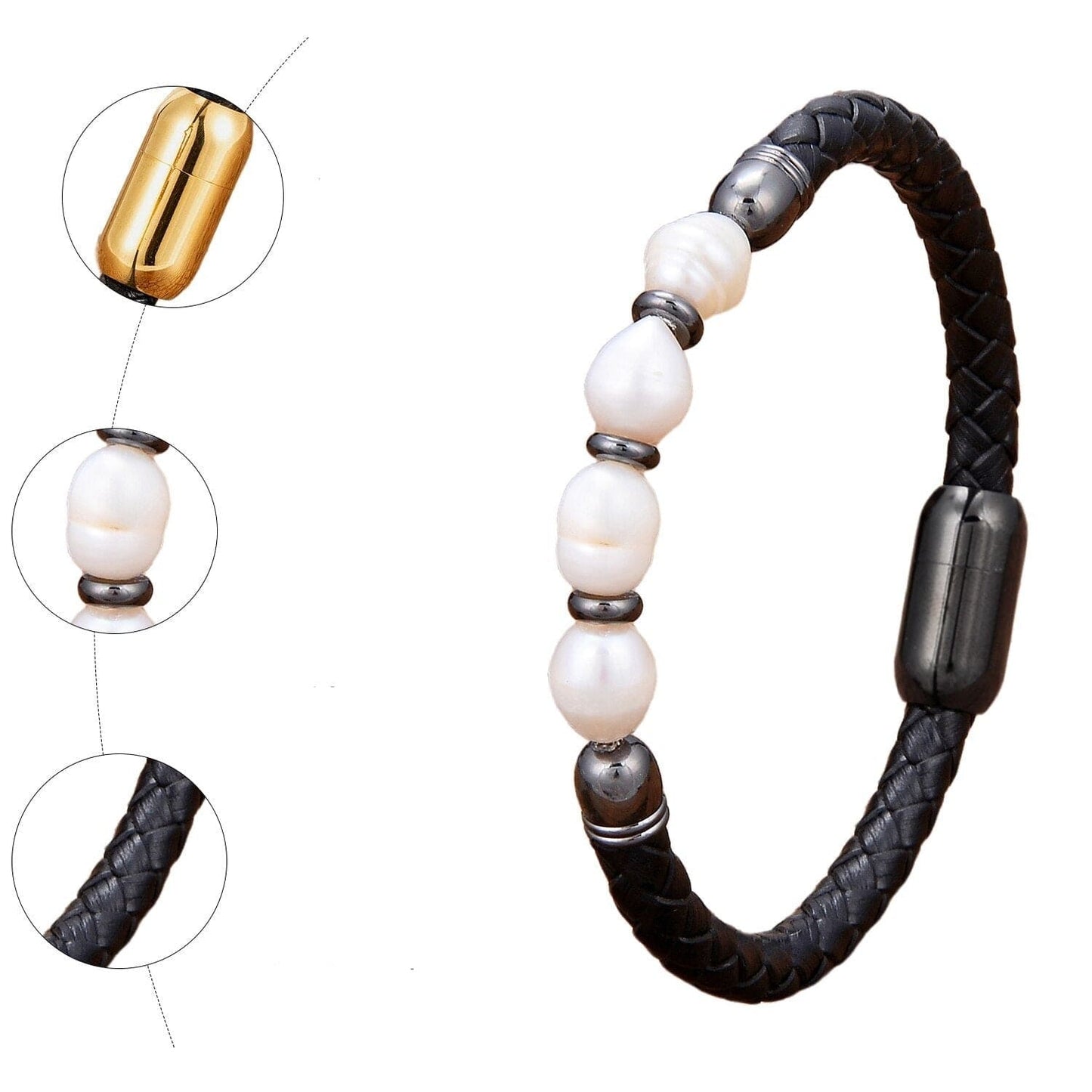 Bracelet Perle | Bracelet Perle Homme | Bracelet Perle de Culture