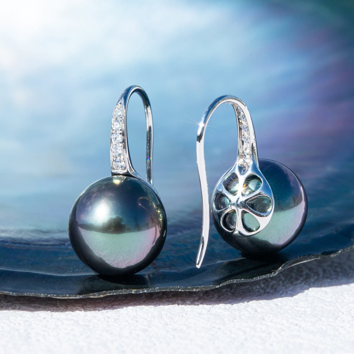 Ancienne Paire De Boucle D'oreille Perle Argent Massif createur Ancienne Paire De Boucle D'oreille Perle Argent Massif createur
